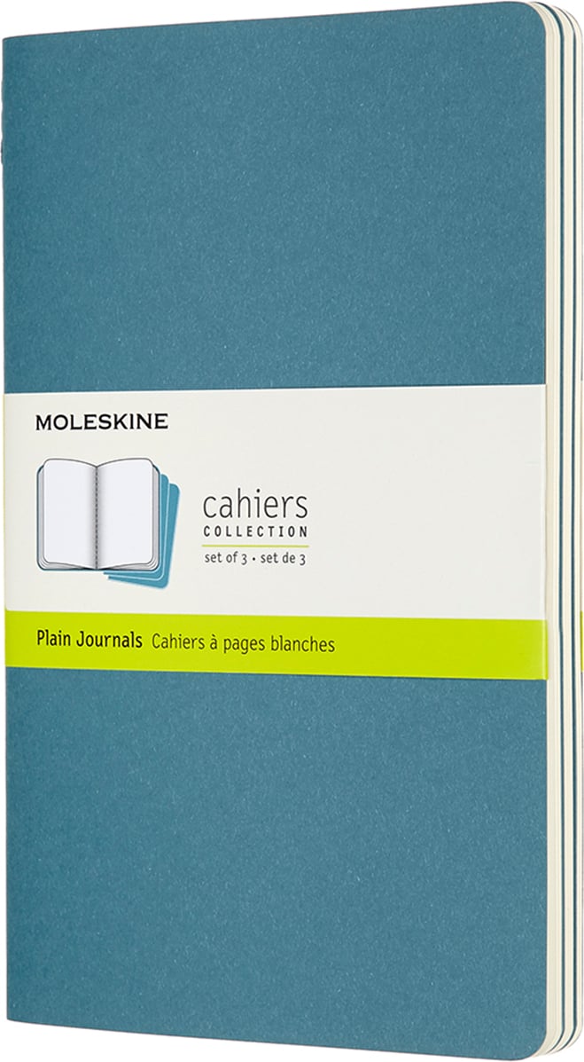 Zeszyty gładkie Moleskine Cahier Journals L niebieskie 3 szt.