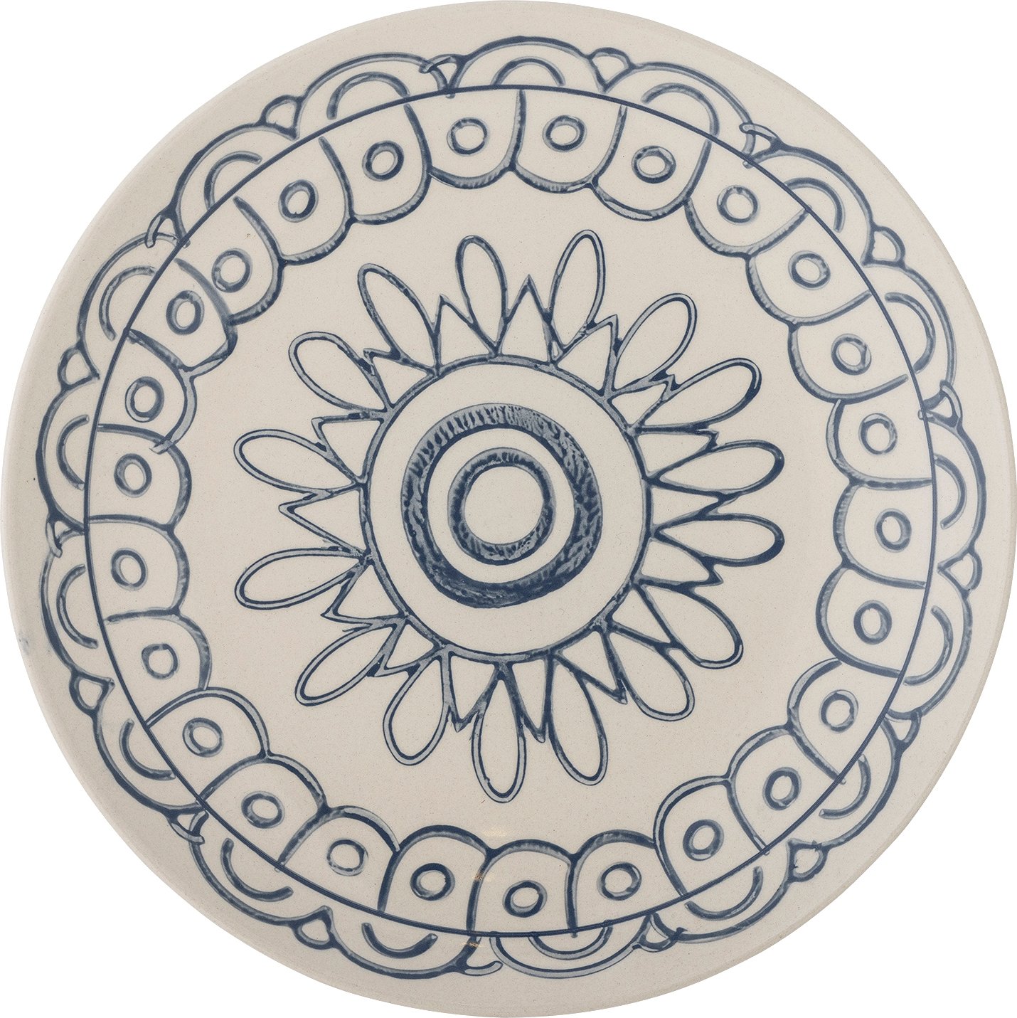 Talerz śniadaniowy Maple 20 cm beżowo-niebieski