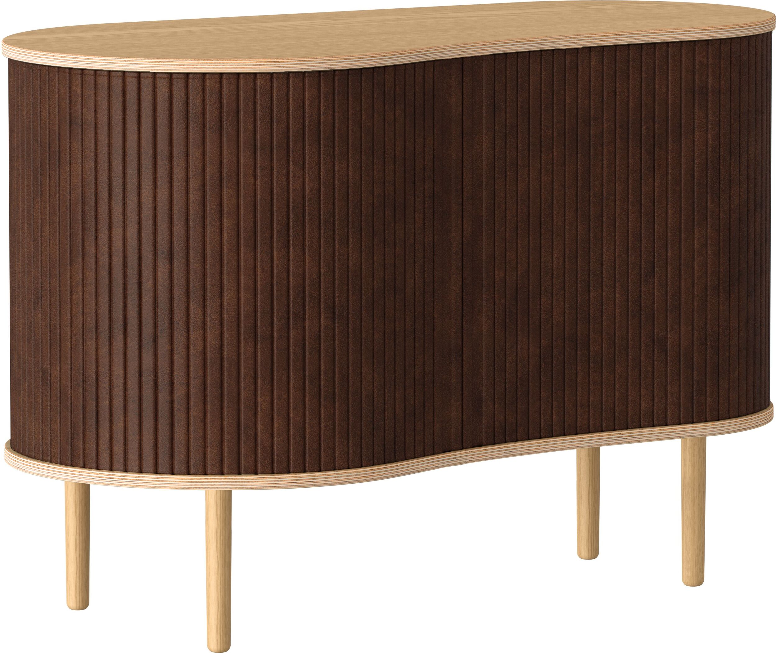 Szafka Audacious 100 cm orzechowa na dębowych nogach