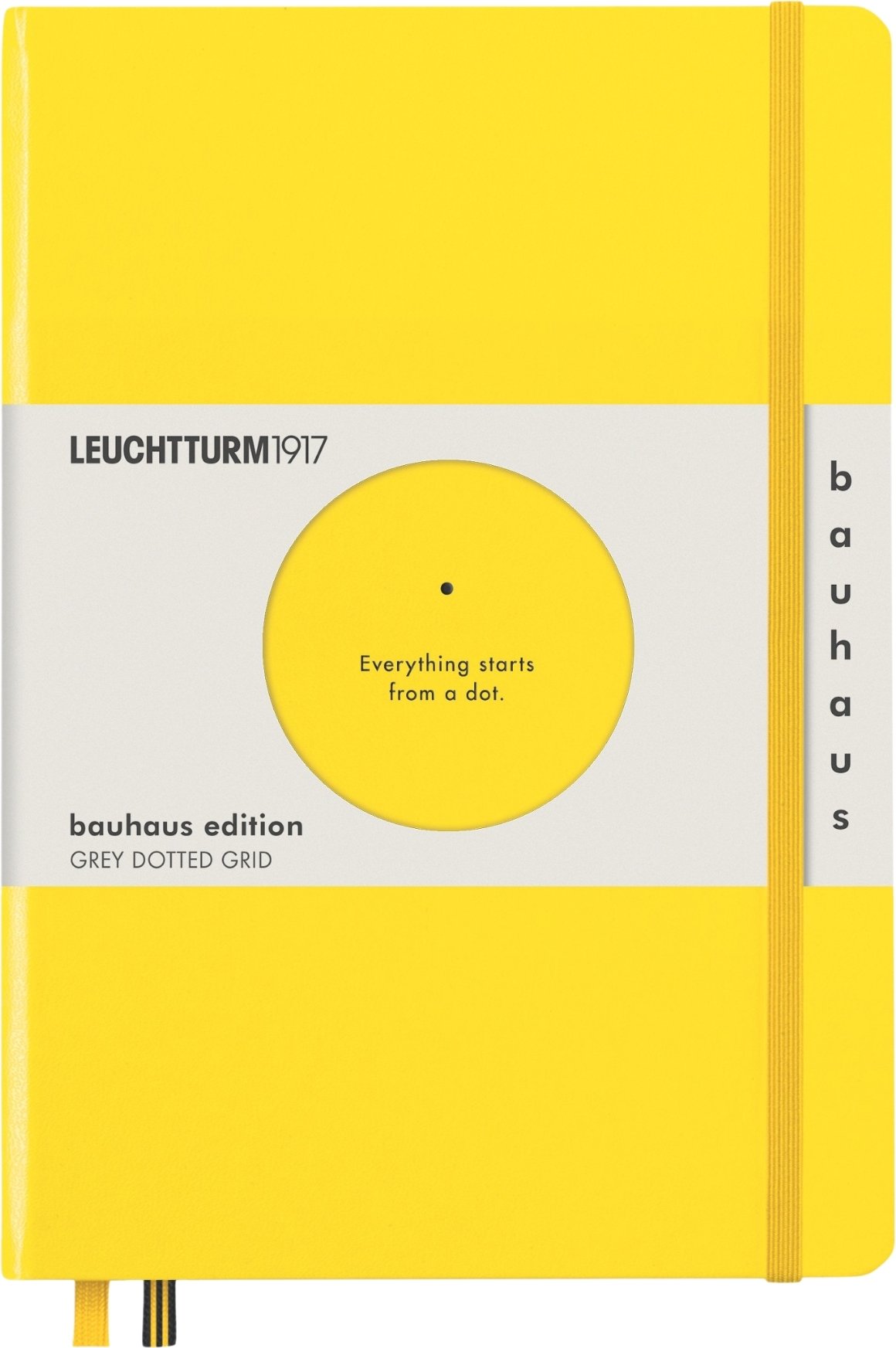Notes w kropki w twardej oprawie Leuchtturm 1917 Bauhaus A5 251 stron cytrynowy 80 g/m²