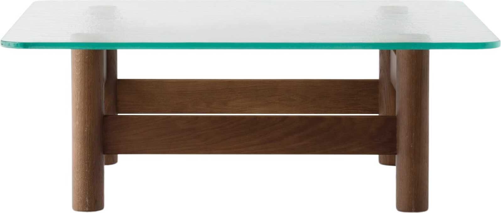 Stolik kawowy Brasilia na ciemnych dębowych nogach