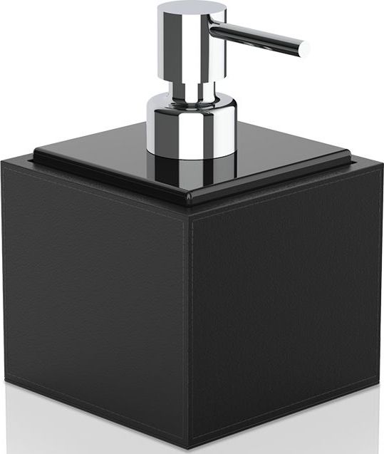 Dozownik do mydła Brownie czarny z pompką chrom