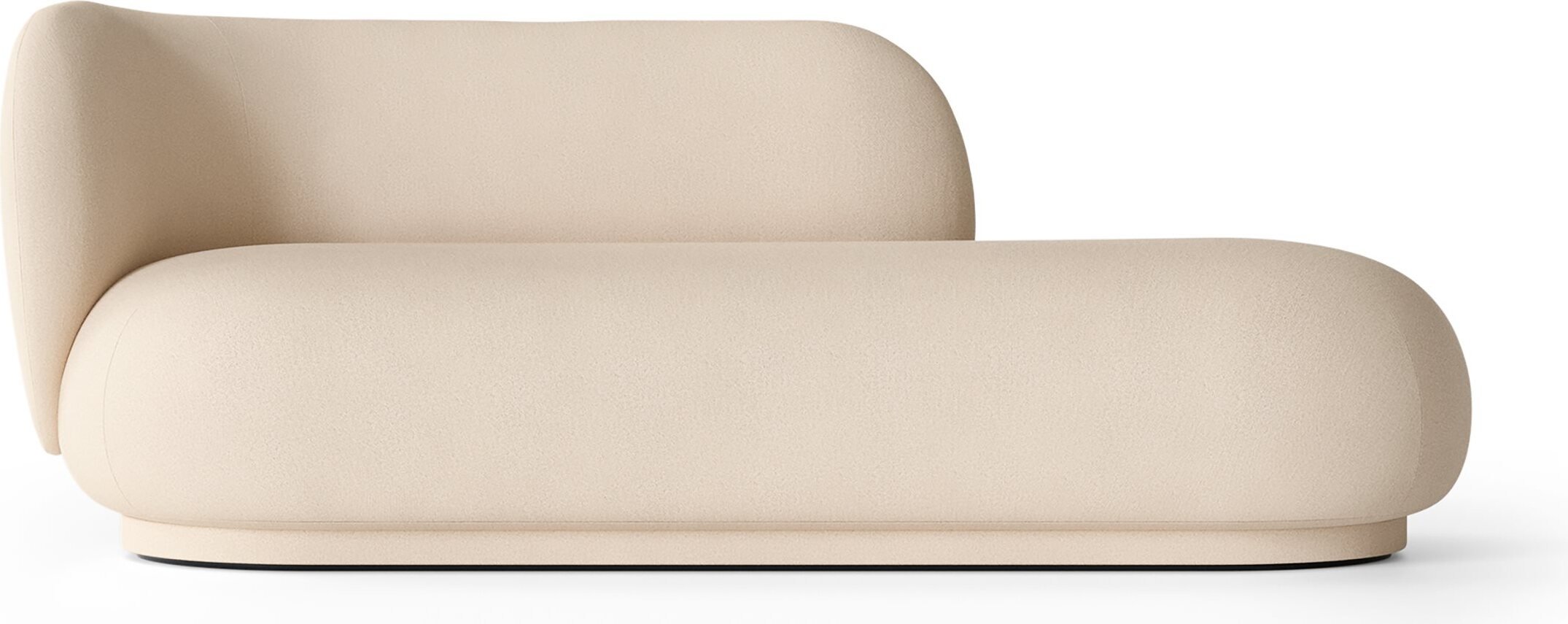 Leżanka lewostronna Rico Brushed kremowy