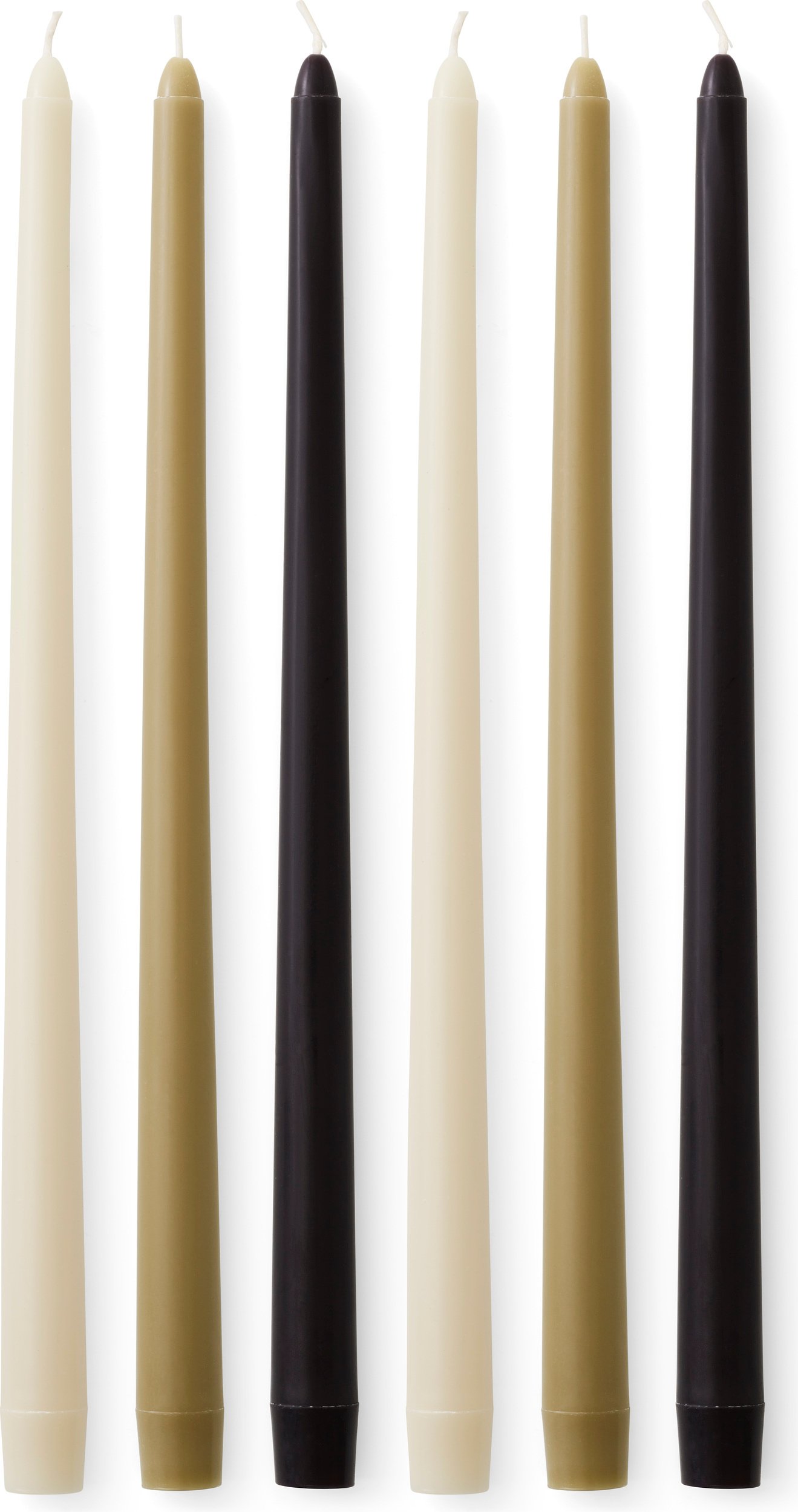 Świece Spire Smooth neutralne kolory 6 szt.