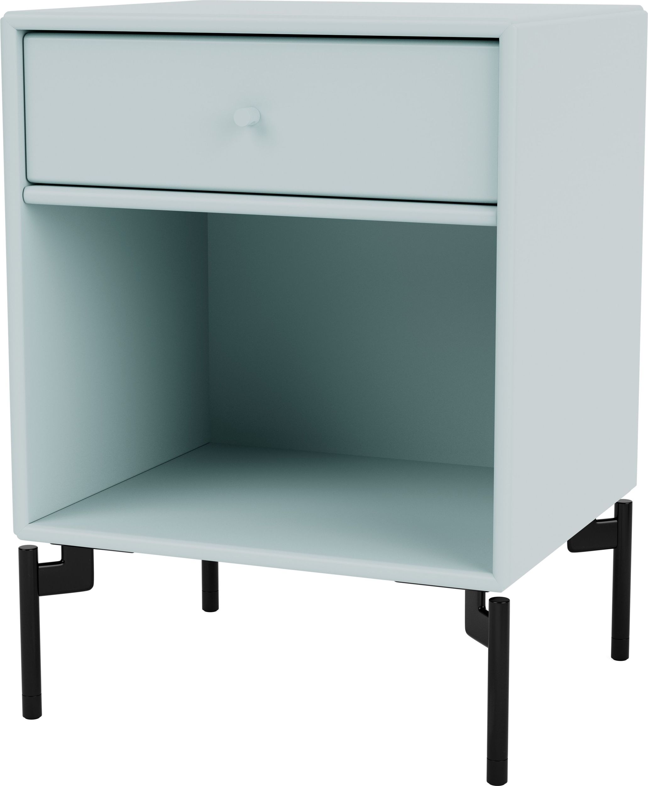 Szafka nocna Dream jasnobłękitna na czarnych nogach