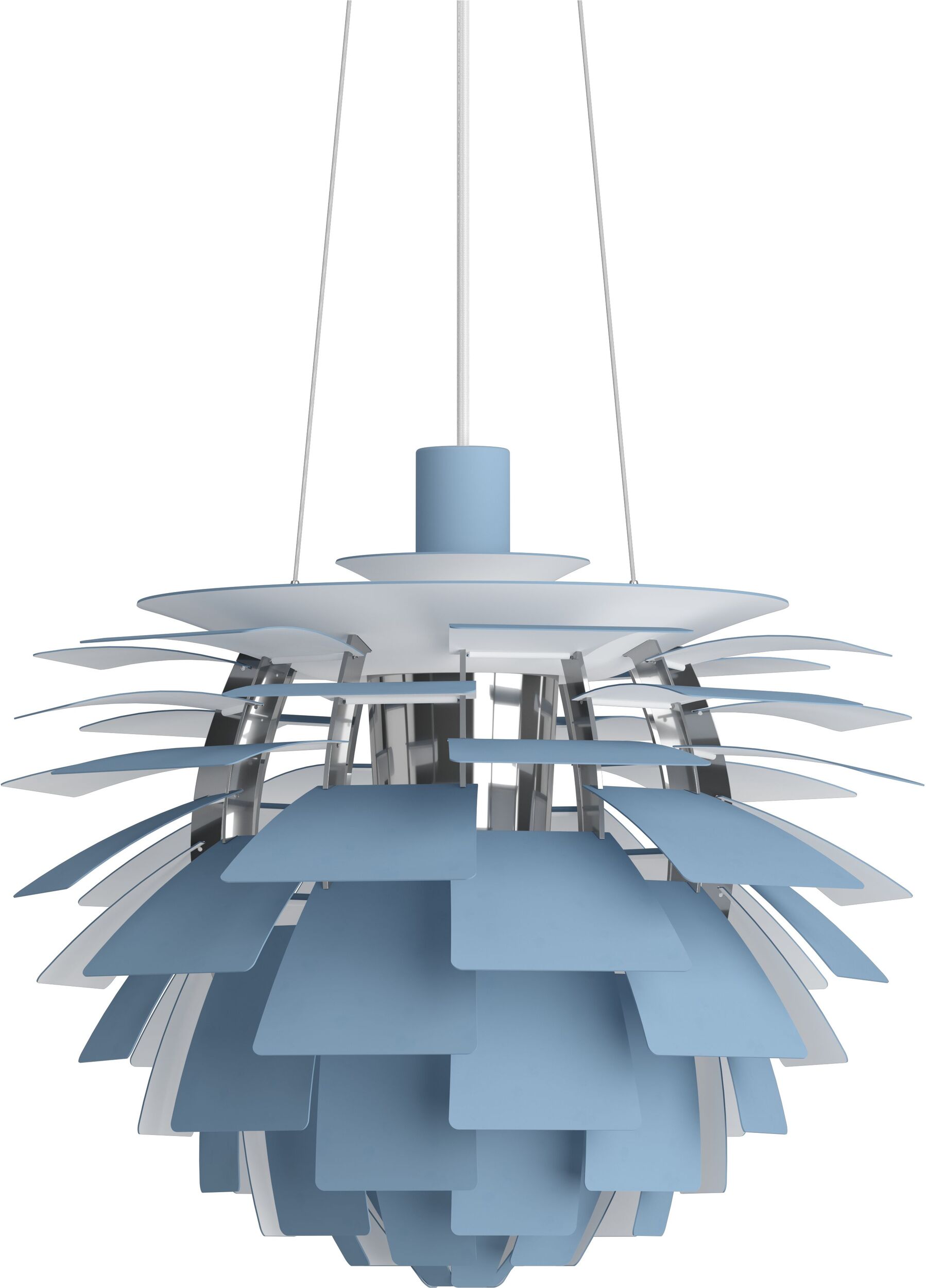 Lampa wisząca PH Artichoke 48 cm błękitna chrom