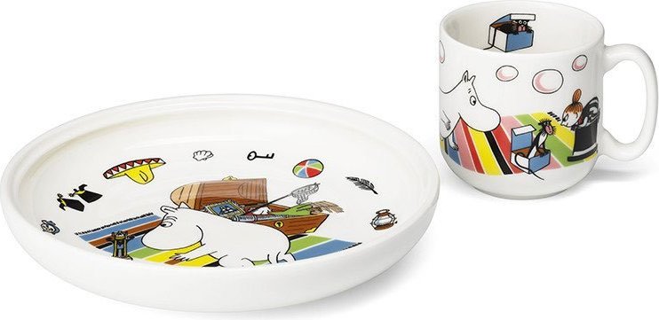 Talerz i kubek Arabia Finland Muminki Little My w zestawie prezentowym