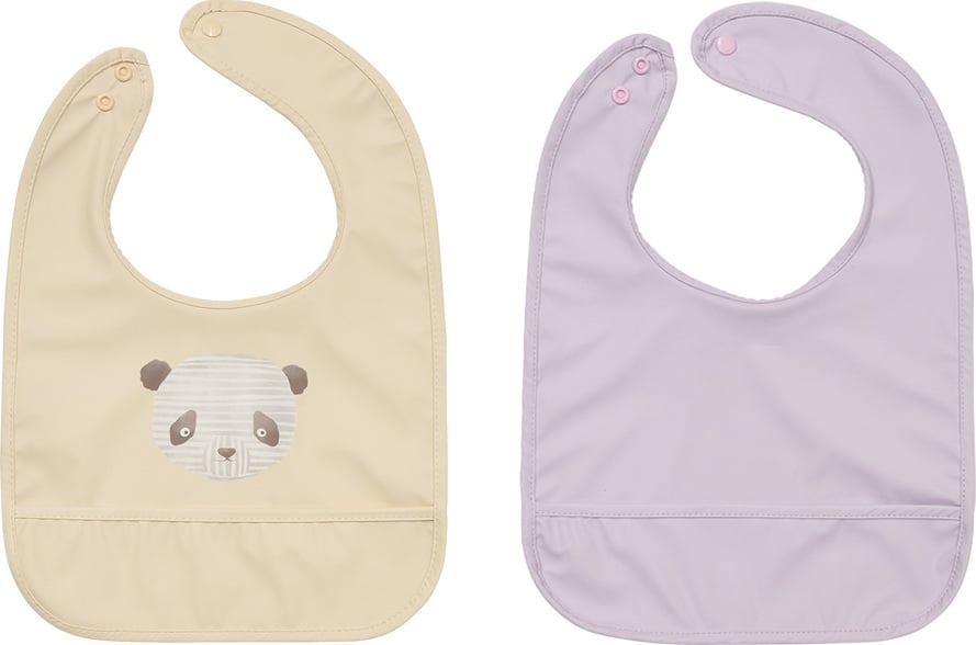 Śliniak z kieszonką OYOY Lun Lun Panda 2 szt.