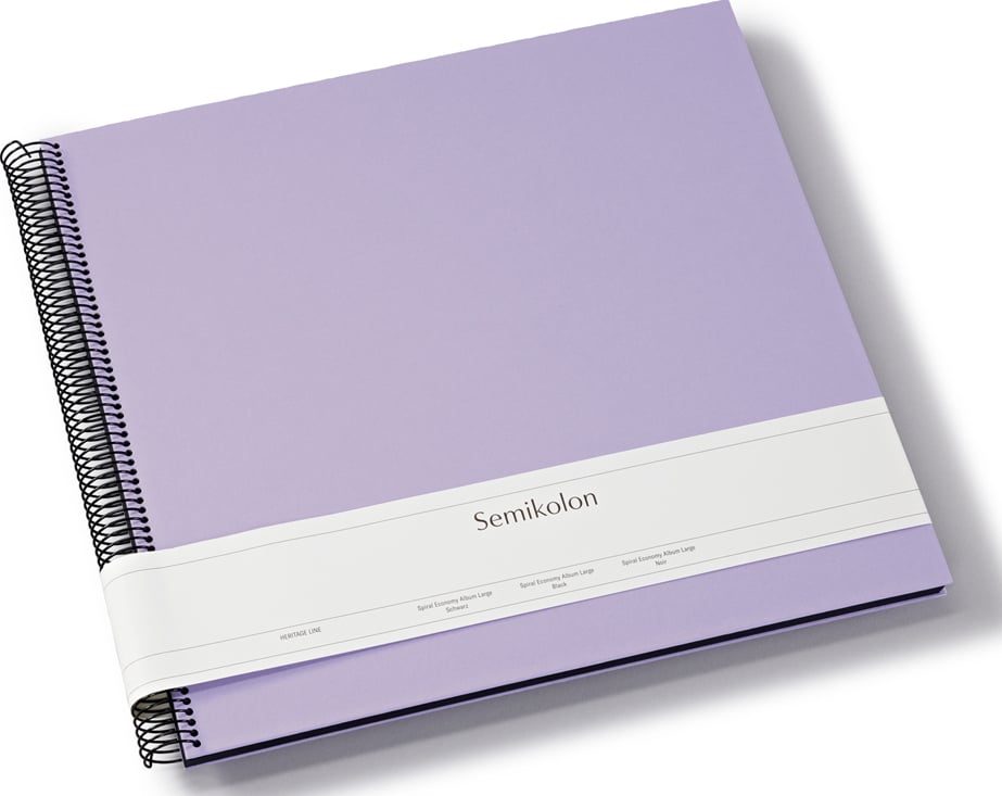 Album na zdjęcia Uni Economy duży liliowy z czarnymi kartami