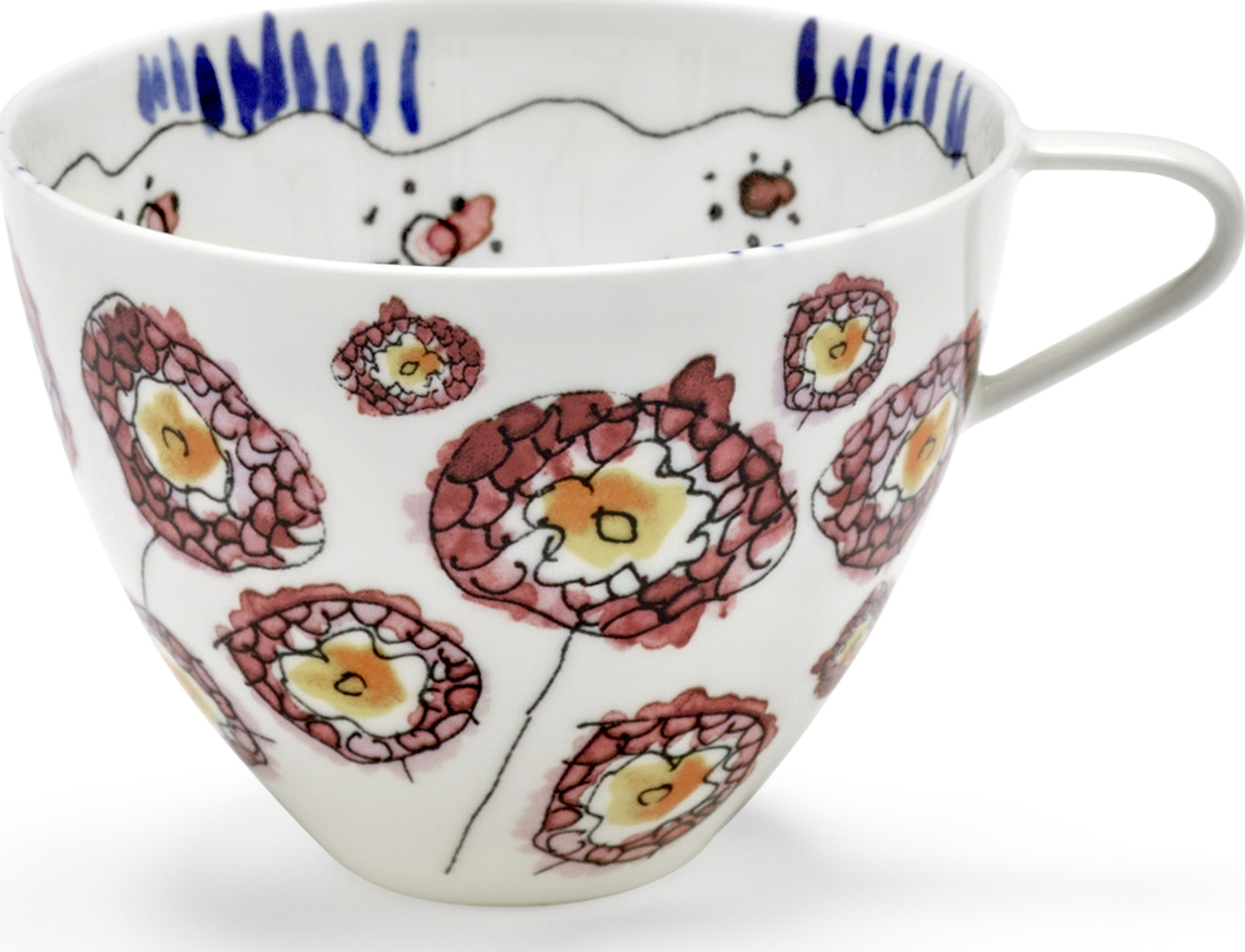 Filiżanka do cappuccino Midnight Flowers Anemone Milk 200 ml