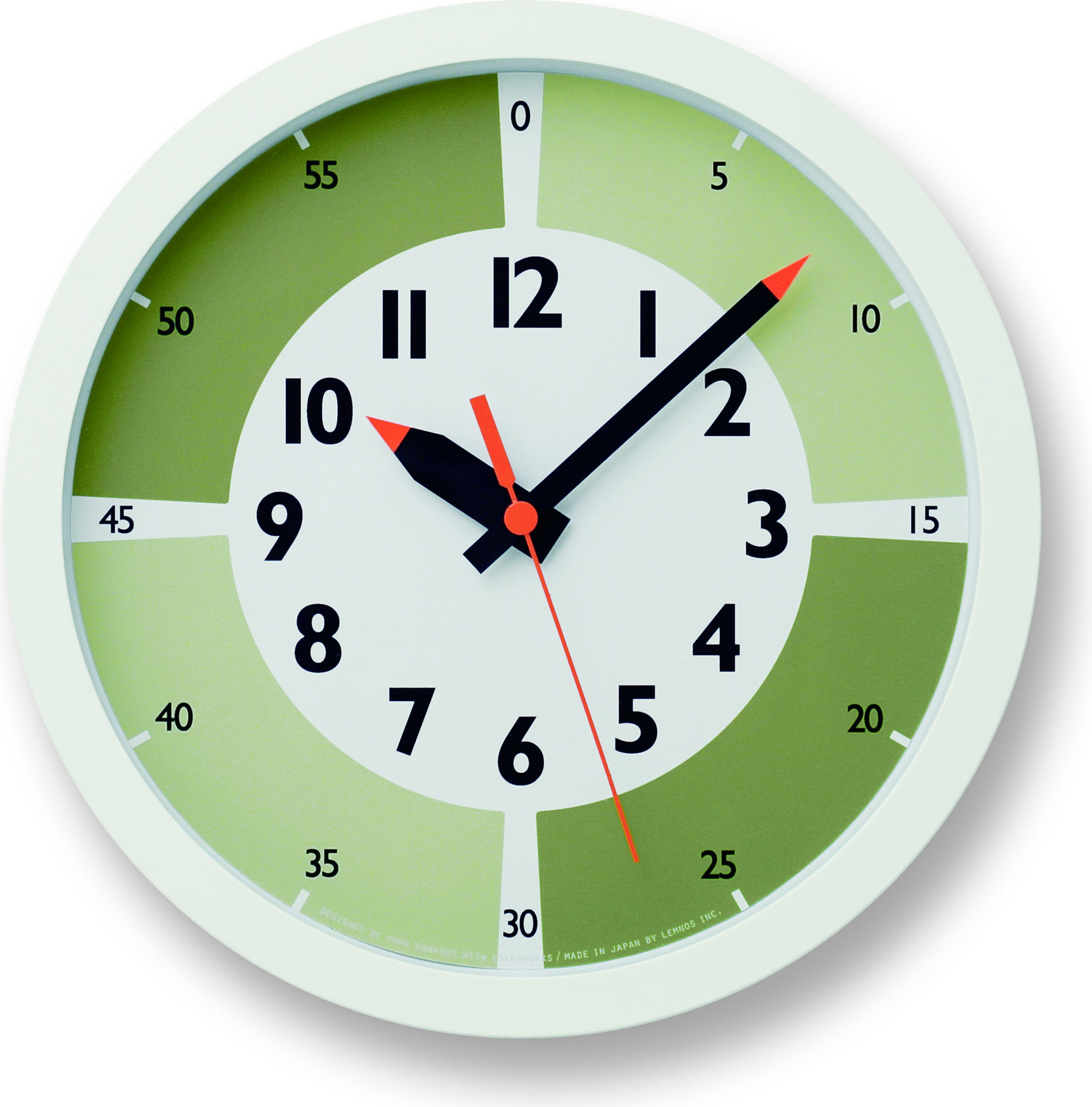 Zegar ścienny Fun Pun Color 24,8 cm zielony