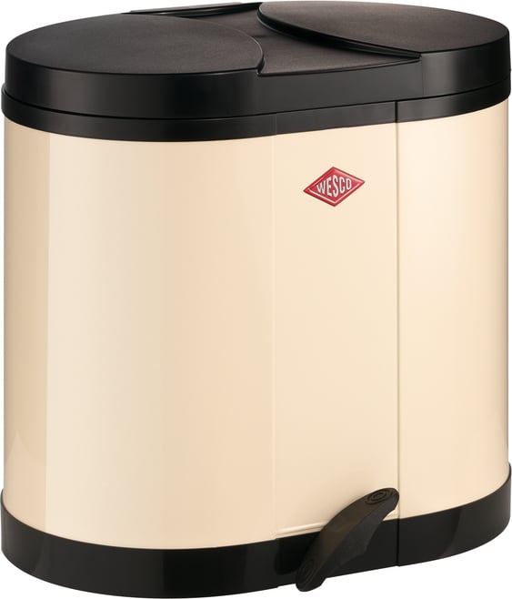 Kosz na śmieci Beta 2 x 15 l beżowy