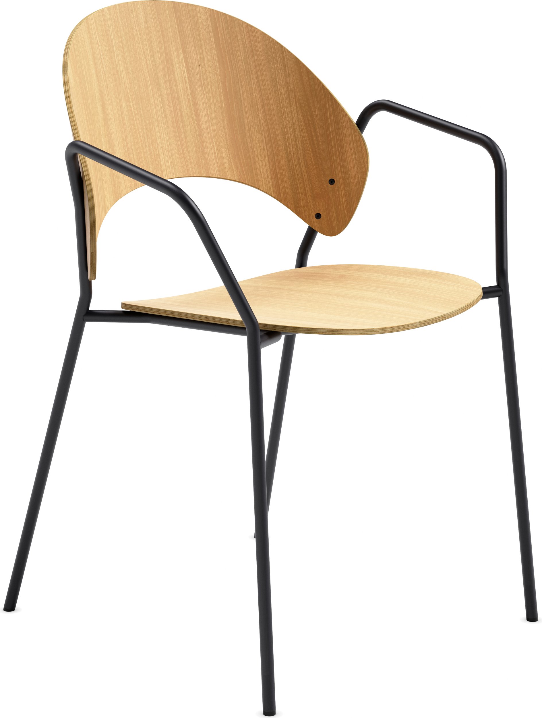 Krzesło z podłokietnikami Dosina jasny dąb