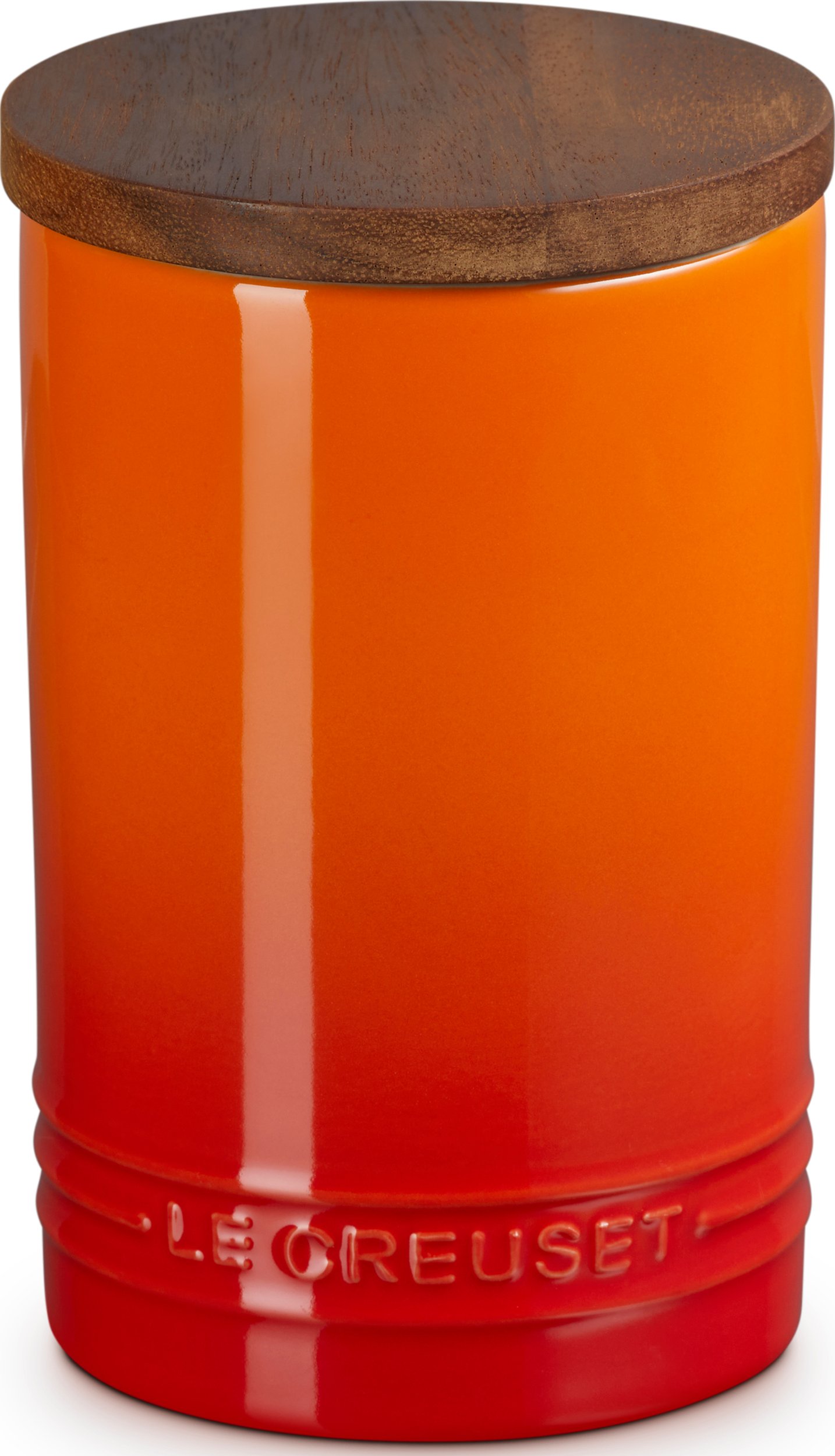 Pojemnik kuchenny z drewnianą pokrywką Le Creuset 770 ml płomienny pomarańcz