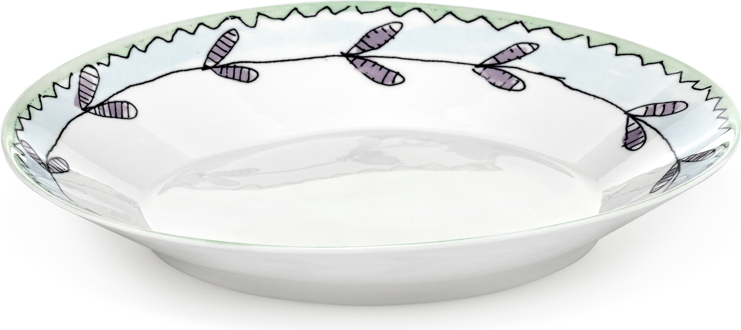Talerz głęboki Midnight Flowers Blossom Milk 22 cm