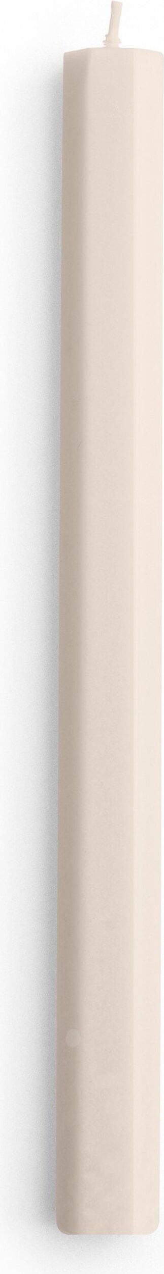 Świeca Hexagon kremowa