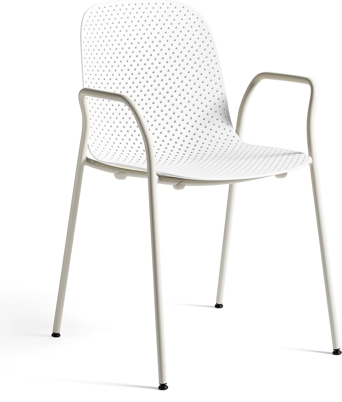 Krzesło 13eighty białe z podłokietnikami