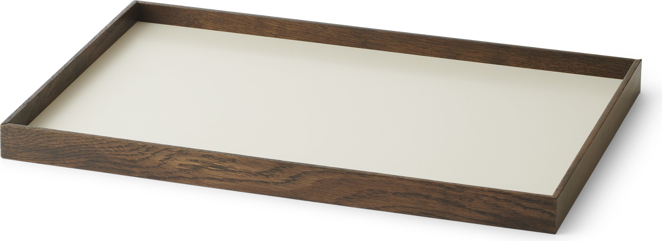 Taca dekoracyjna Frame M beżowa ciemny dąb