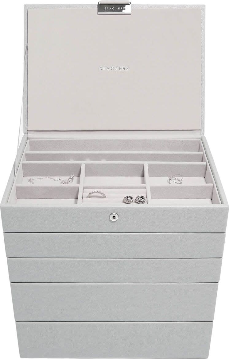 Szkatułka na biżuterię Stackers pięcioelementowa classic kamienna szarość