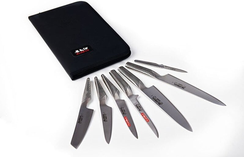 Noże Global w zestawie Szefa Kuchni 7 szt.