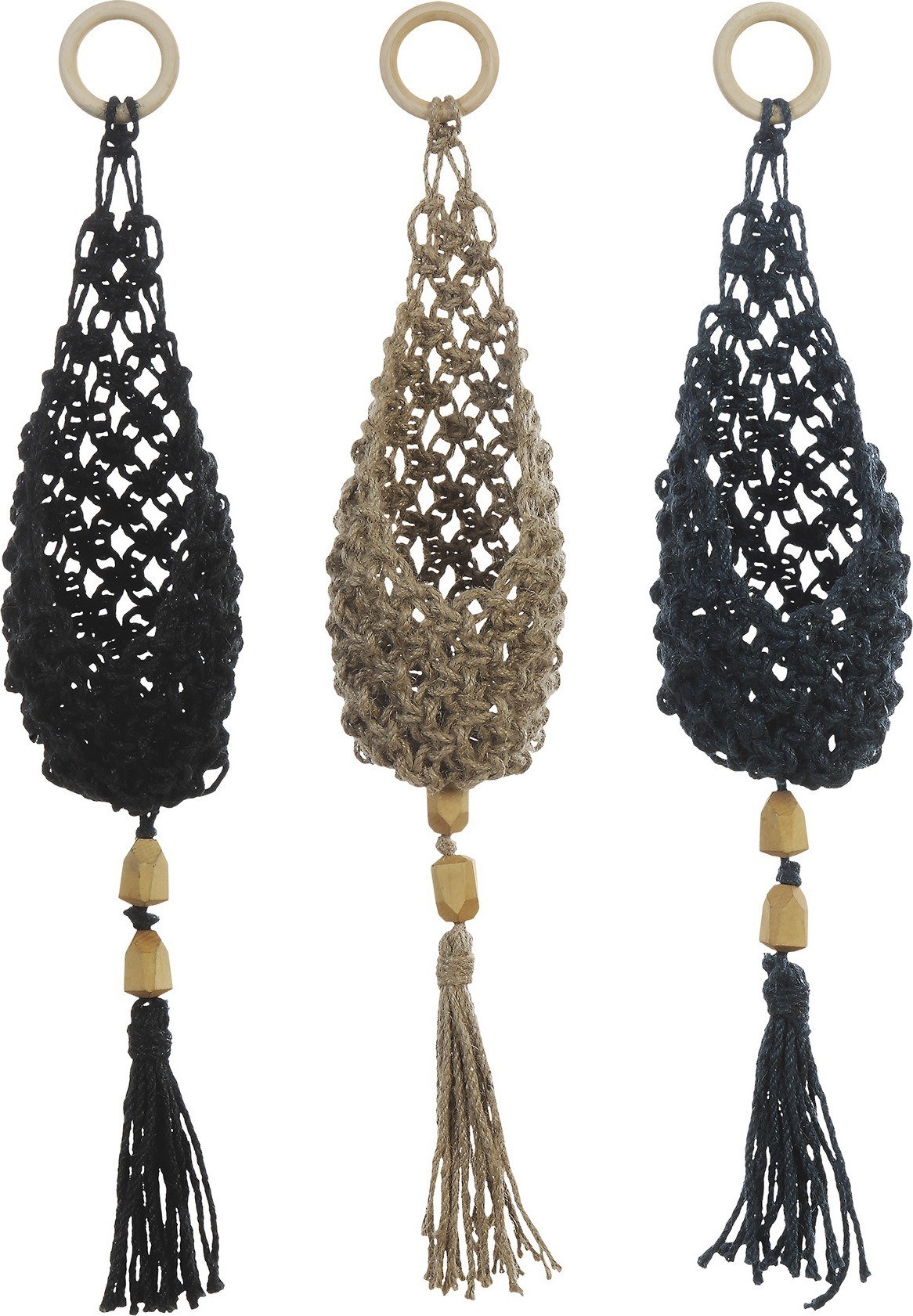 Kwietniki wiszące Bloomingville jutowe 3 szt.