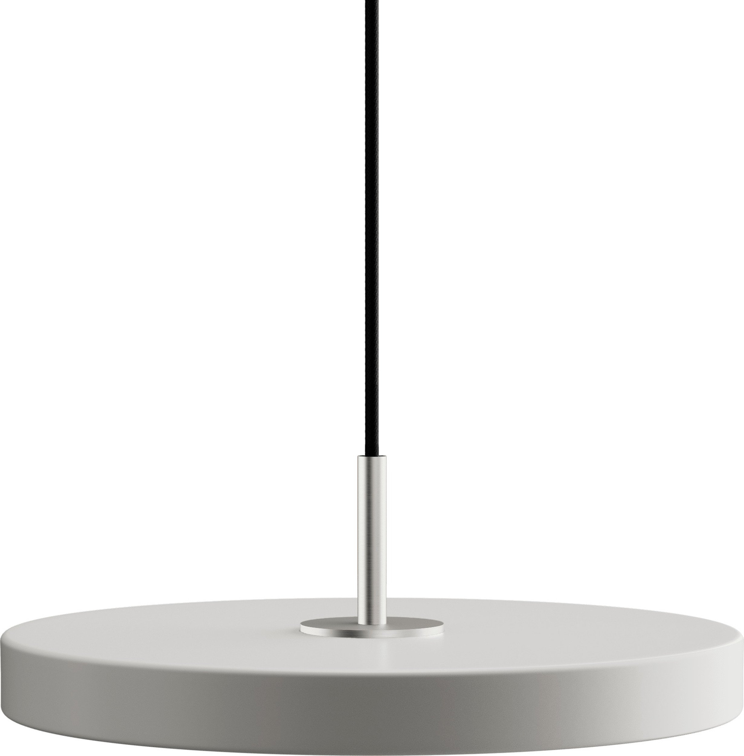 Lampa wisząca Asteria Plus 31 cm szara ze srebrnym mocowaniem