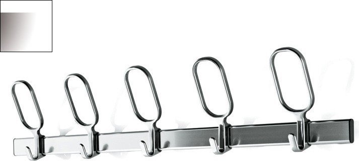 Wieszak listwa Birds On A Wire z aluminiową ramą 5 wieszaków białych