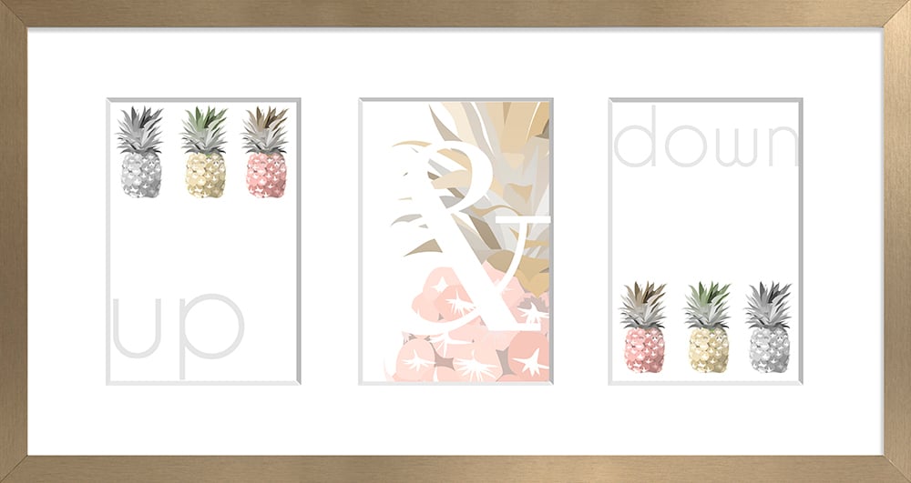 Ramka na 3 zdjęcia Sanremo 23 x 46 cm złota