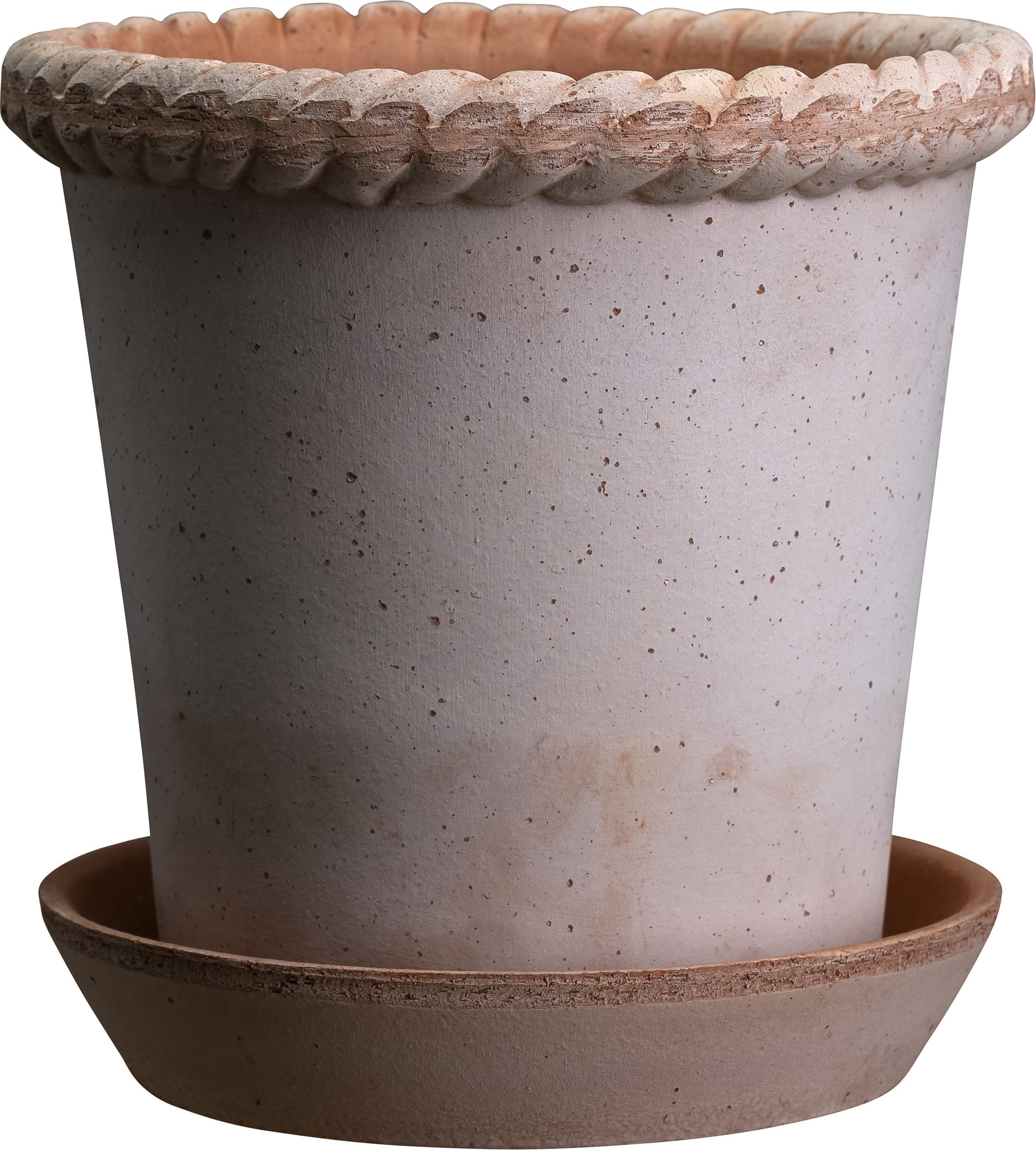 Doniczka Emilia 18 cm różowa z podstawką