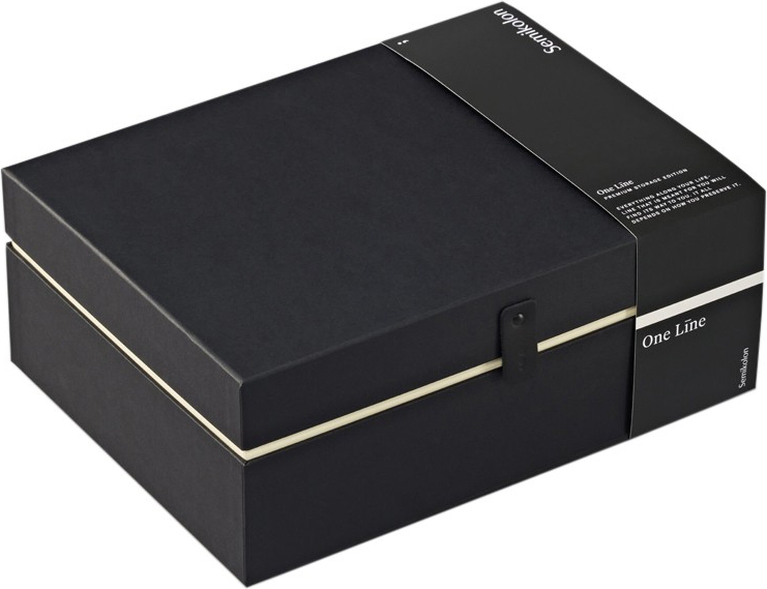 Pudełko do przechowywania One Line L czarne