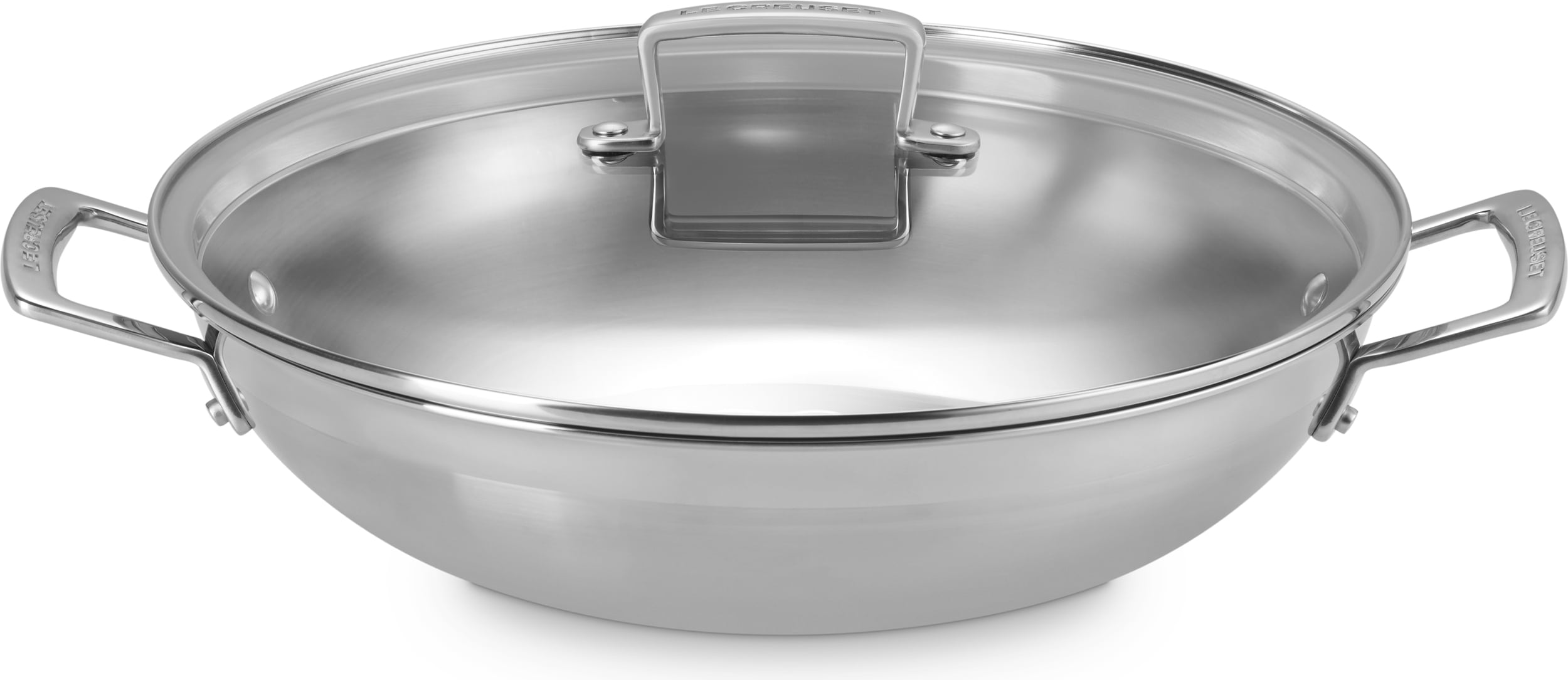 Wok z pokrywką 3-ply 30 cm 2 el.