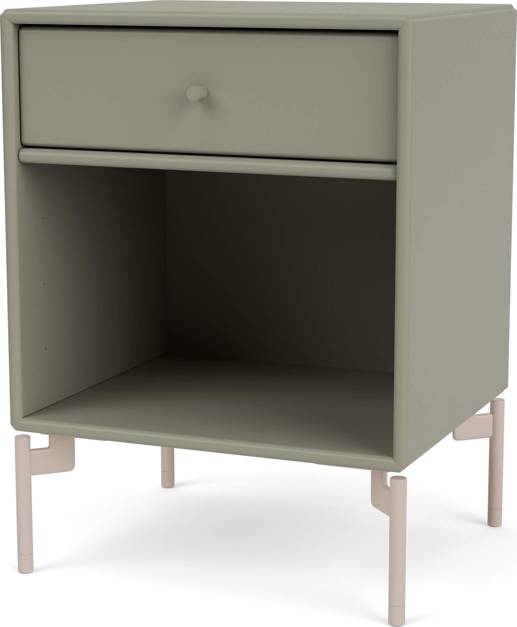 Szafka nocna Dream brązowozielona na beżowych nogach