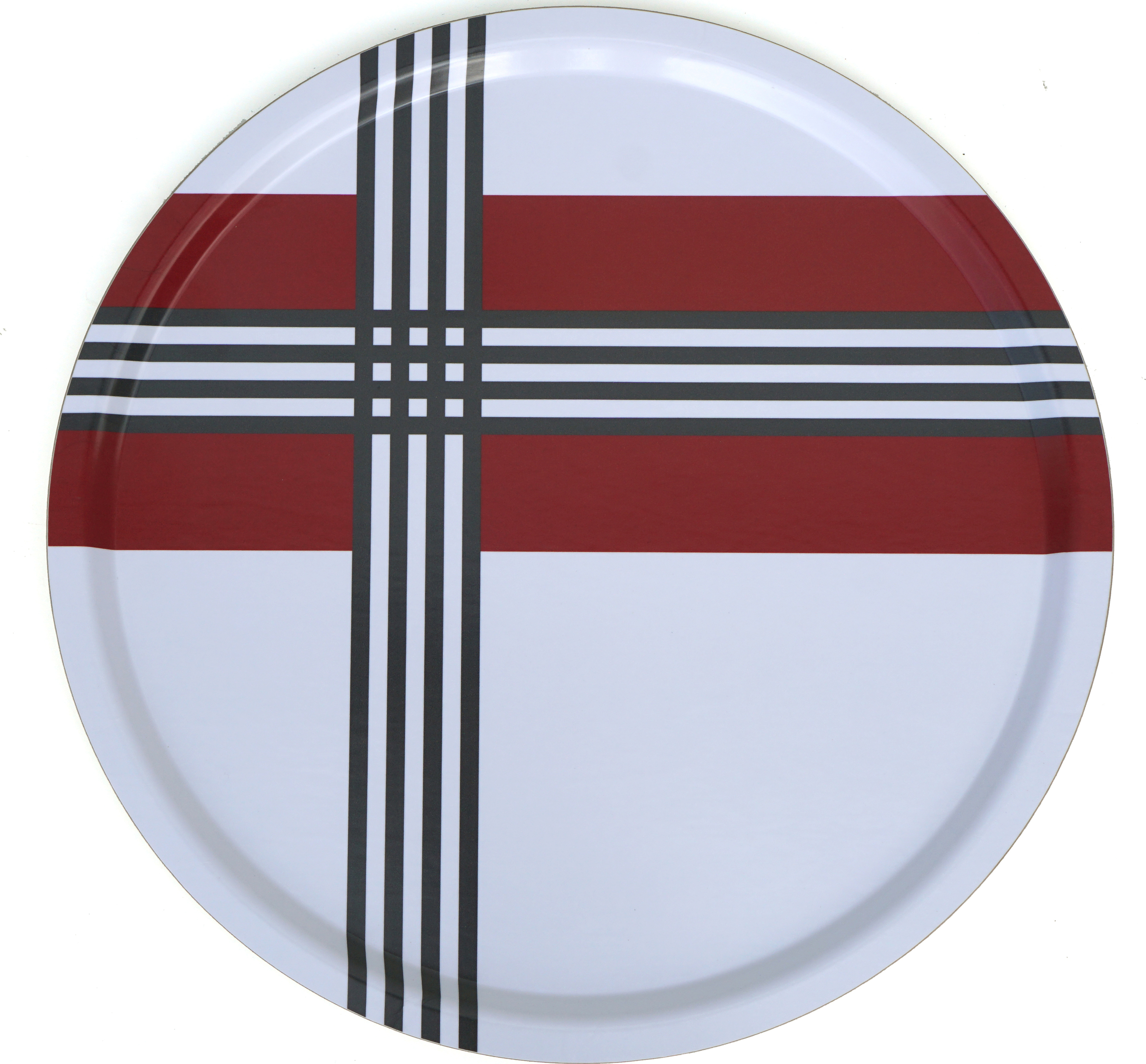 Taca do serwowania Cross Thin 31 cm czerwona