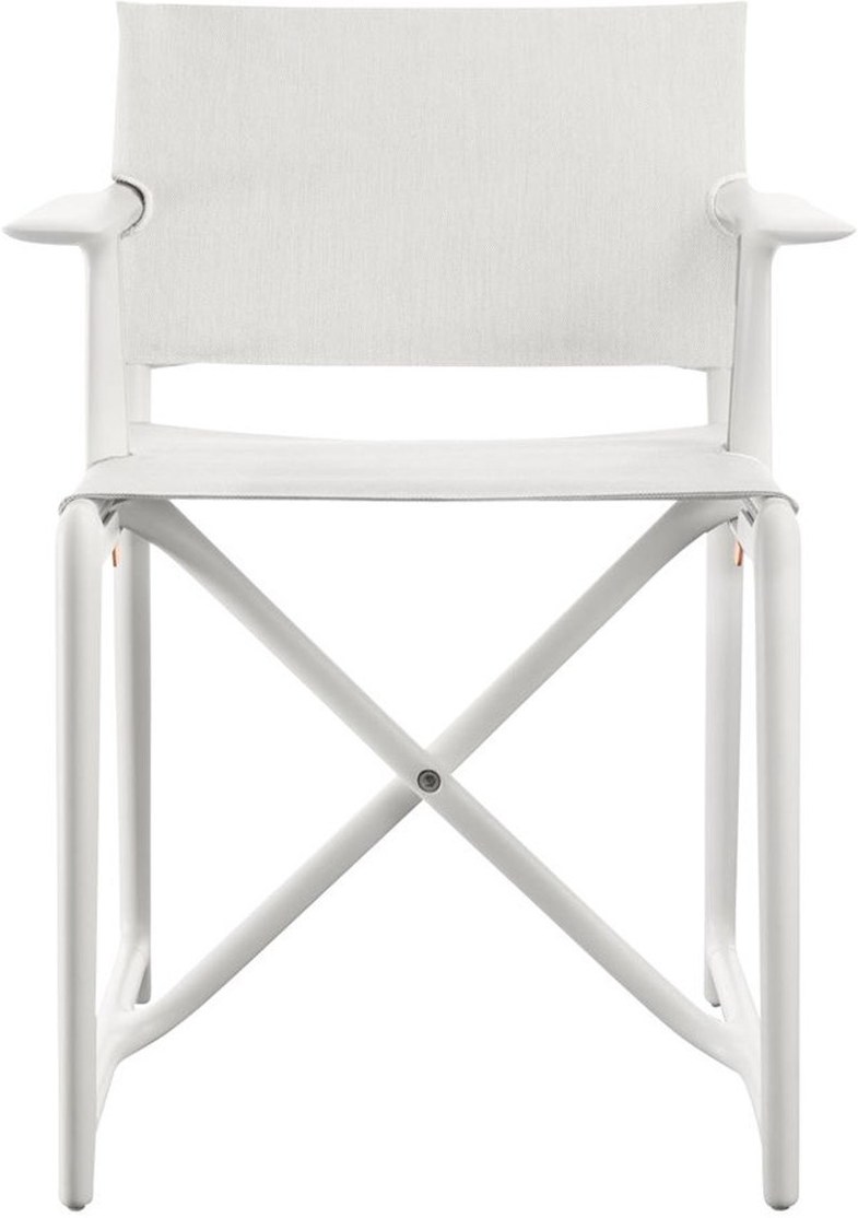 Krzesło Stanley biała rama biały materiał