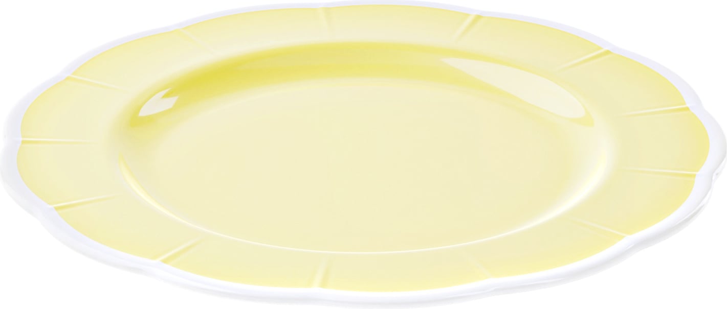 Talerz obiadowy Flora 28 cm żółty