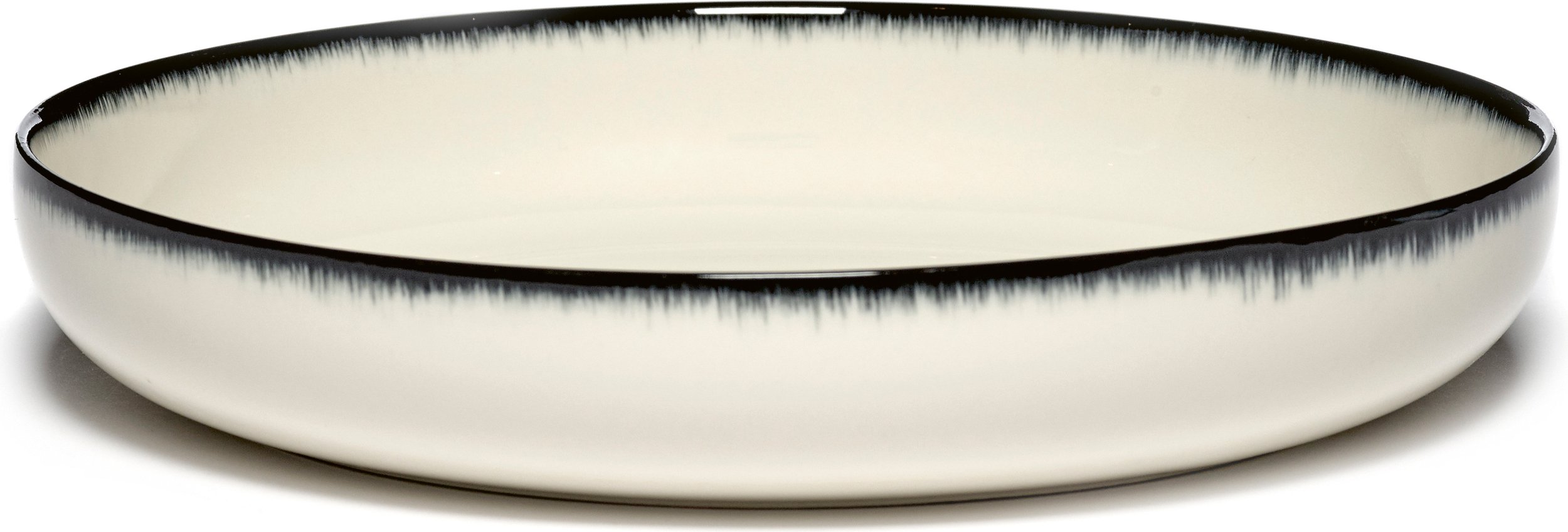 Talerz głęboki Dé A 24 cm czarno-biały