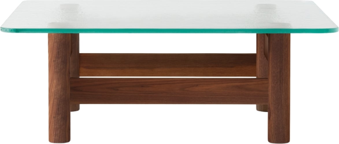 Stolik kawowy Brasilia na orzechowych nogach