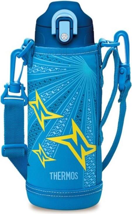 Termos dla dzieci z 2 nakrętkami w etui Active 800 ml niebieski