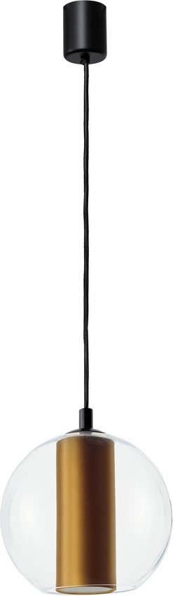 Lampa wisząca Merida M złota z czarnym mocowaniem