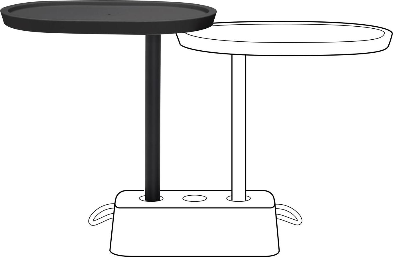 Blat dodatkowy Brick's Buddy antracytowy do stołu ogrodowego Brick