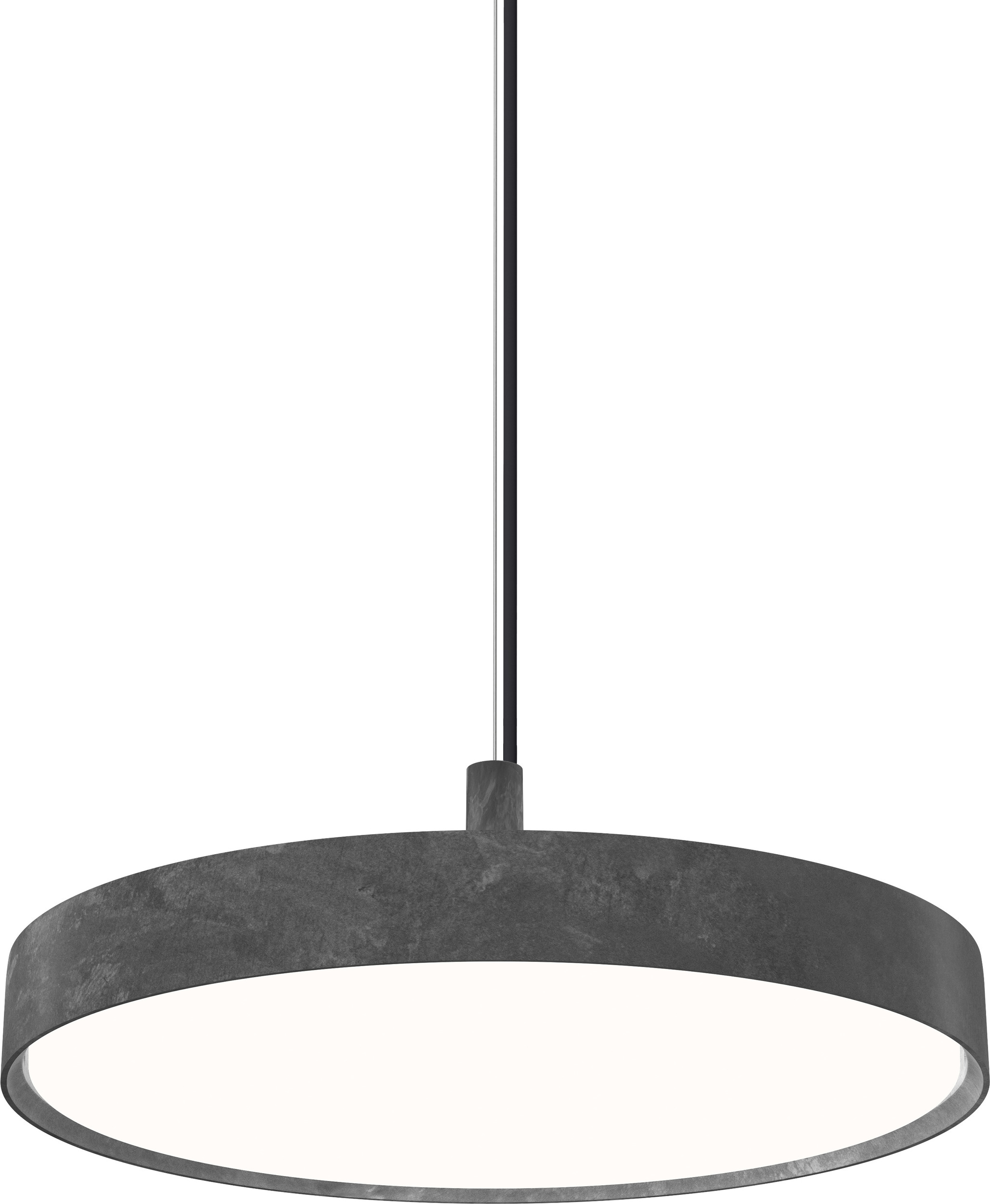 Lampa wisząca Slim Round Suspended 3000K 44 cm aluminium z dyfuzorem opal sterowanie oświetleniem Dali