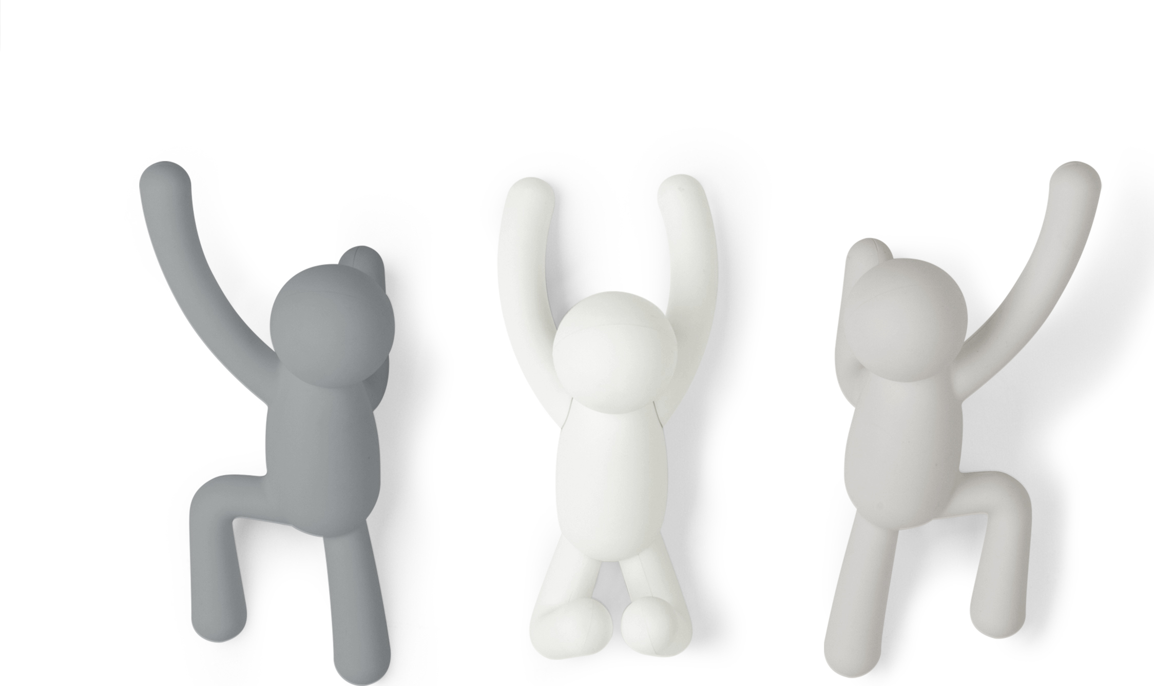 Wieszak Buddy szary 3 szt.