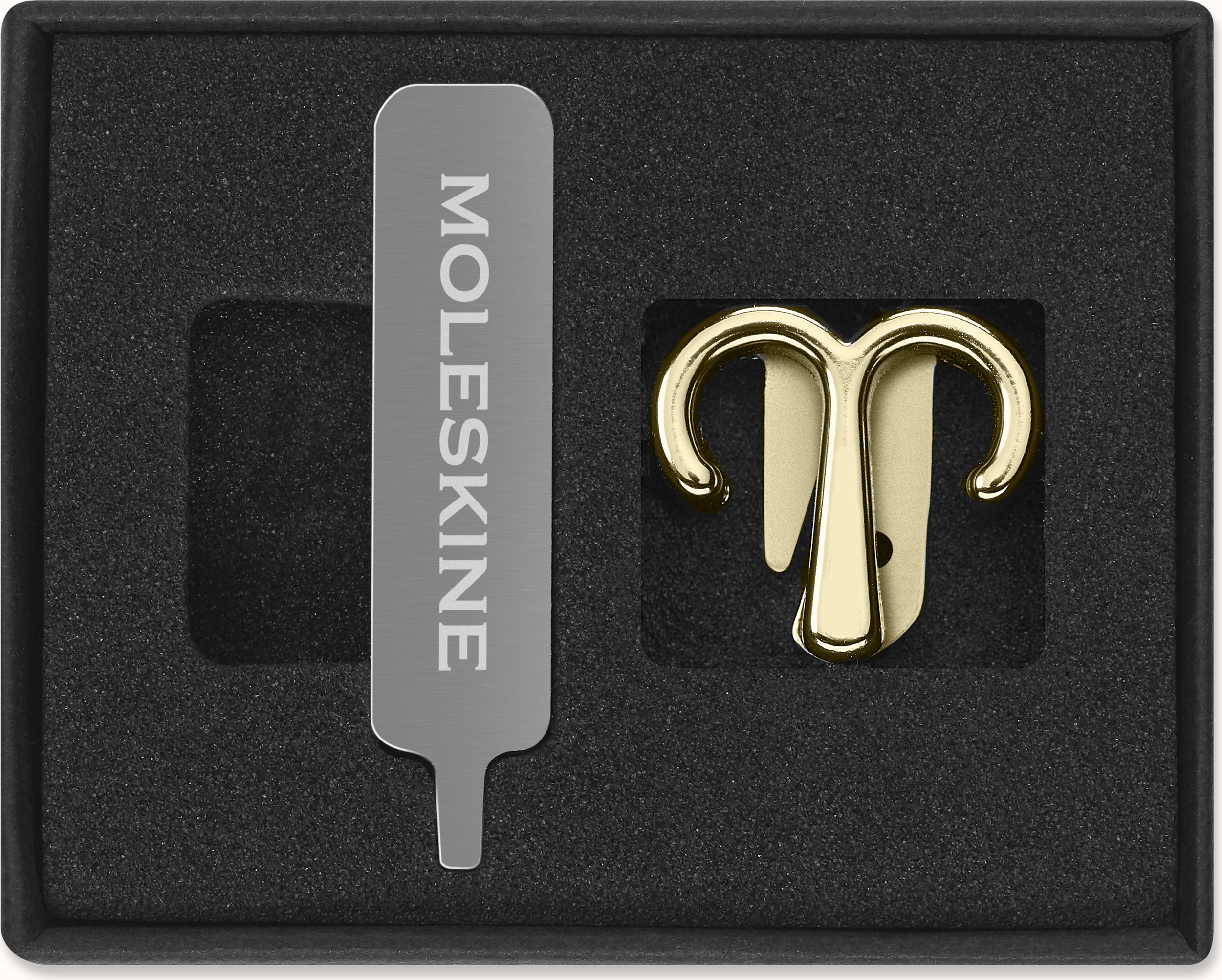 Przypinka na notes Moleskine zodiak baran złota