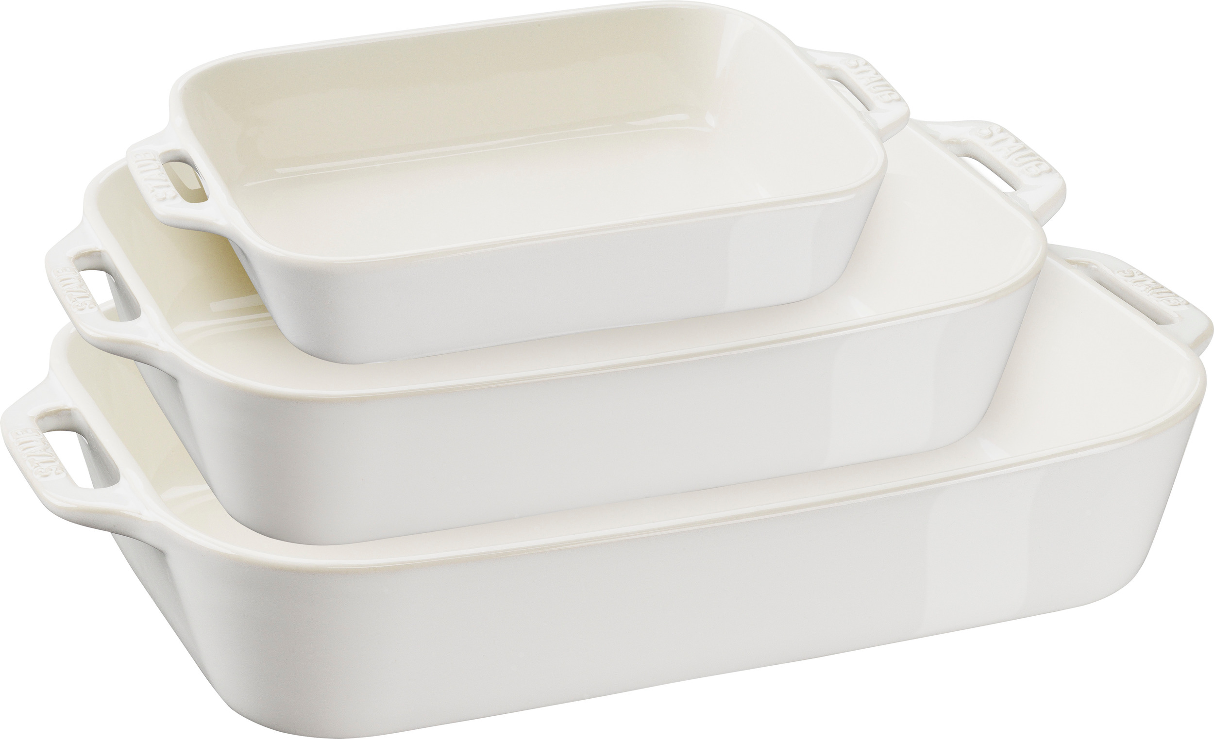 Formy do pieczenia Staub kość słoniowa 3 szt.