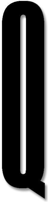 Litera Design Letters Q 8 cm czarna akrylowa