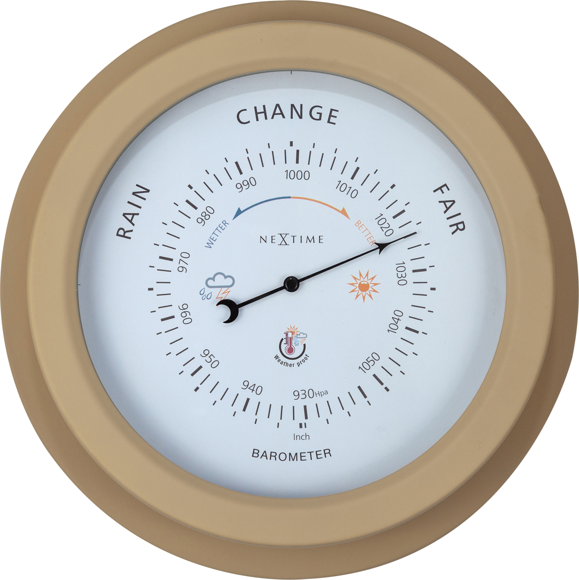 Barometr Orchid biało-brązowy ogrodowy