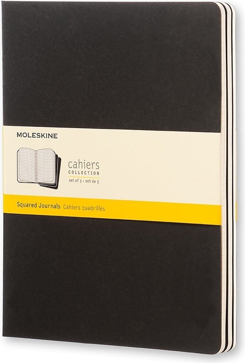 Zeszyty w kratkę Moleskine Cahier Journals XL czarne 3 szt.