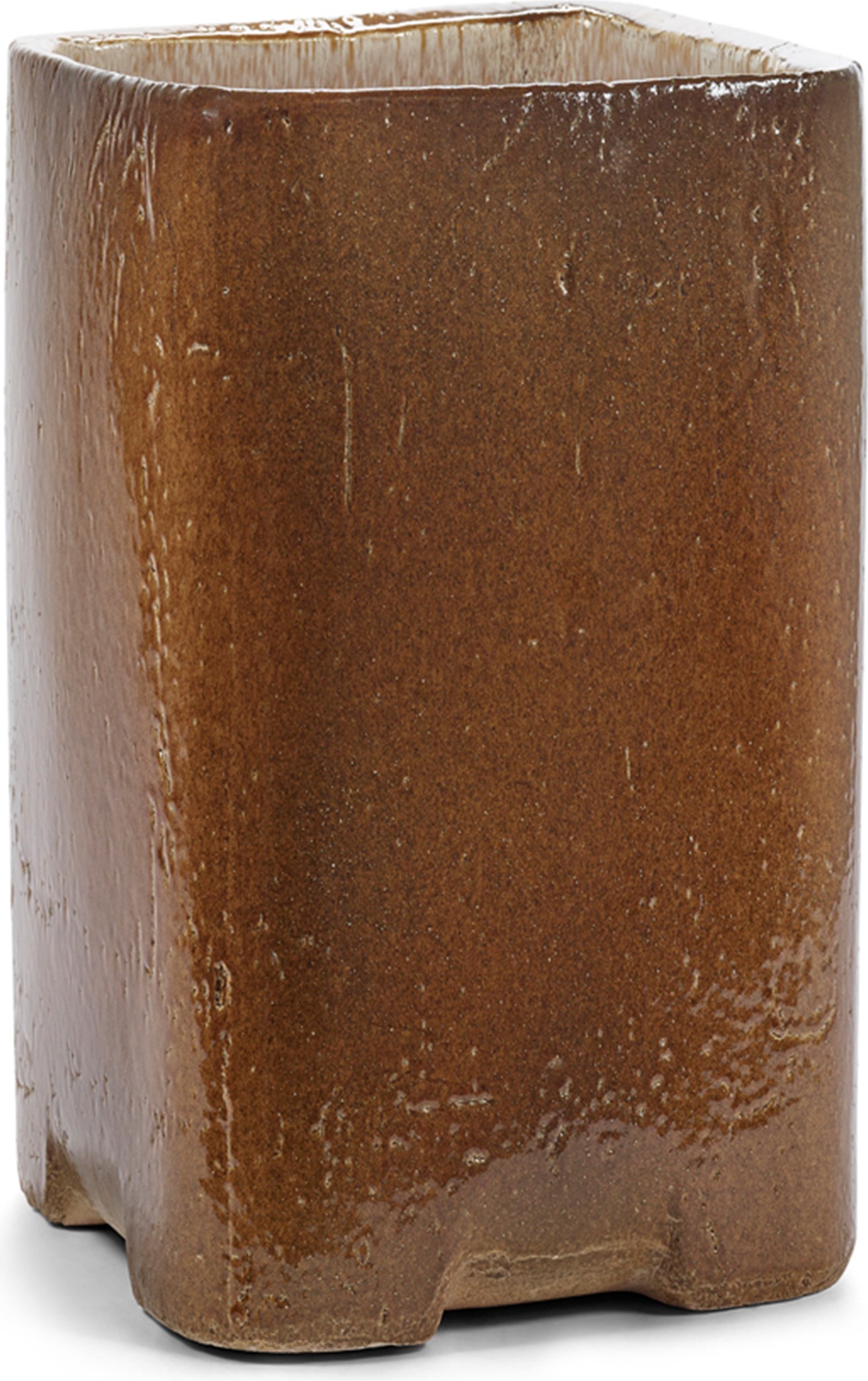 Kwietnik Book wysoki 20,5 cm brązowy