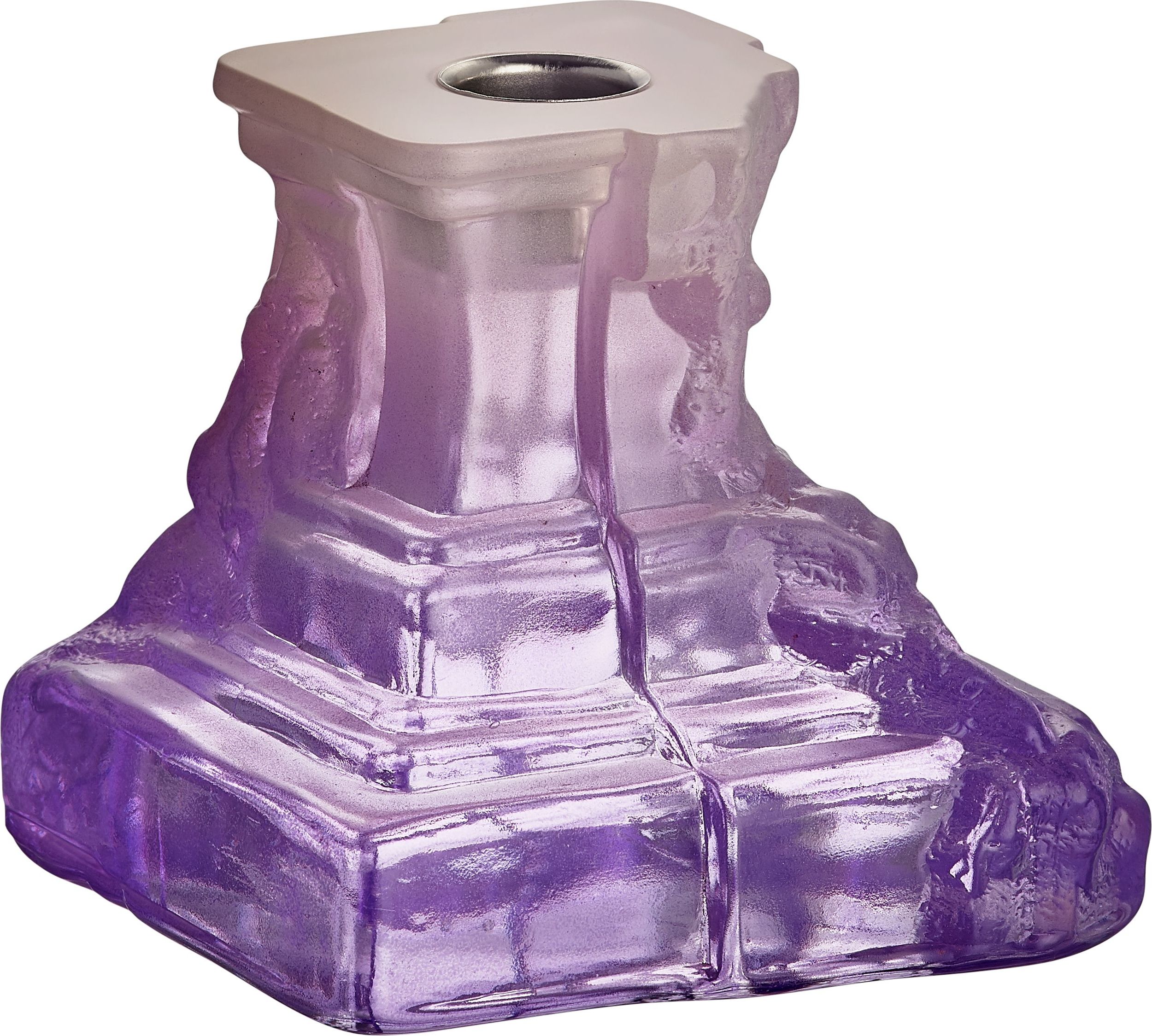 Świecznik na klasyczną świecę Rocky Baroque 9,5 cm liliowy