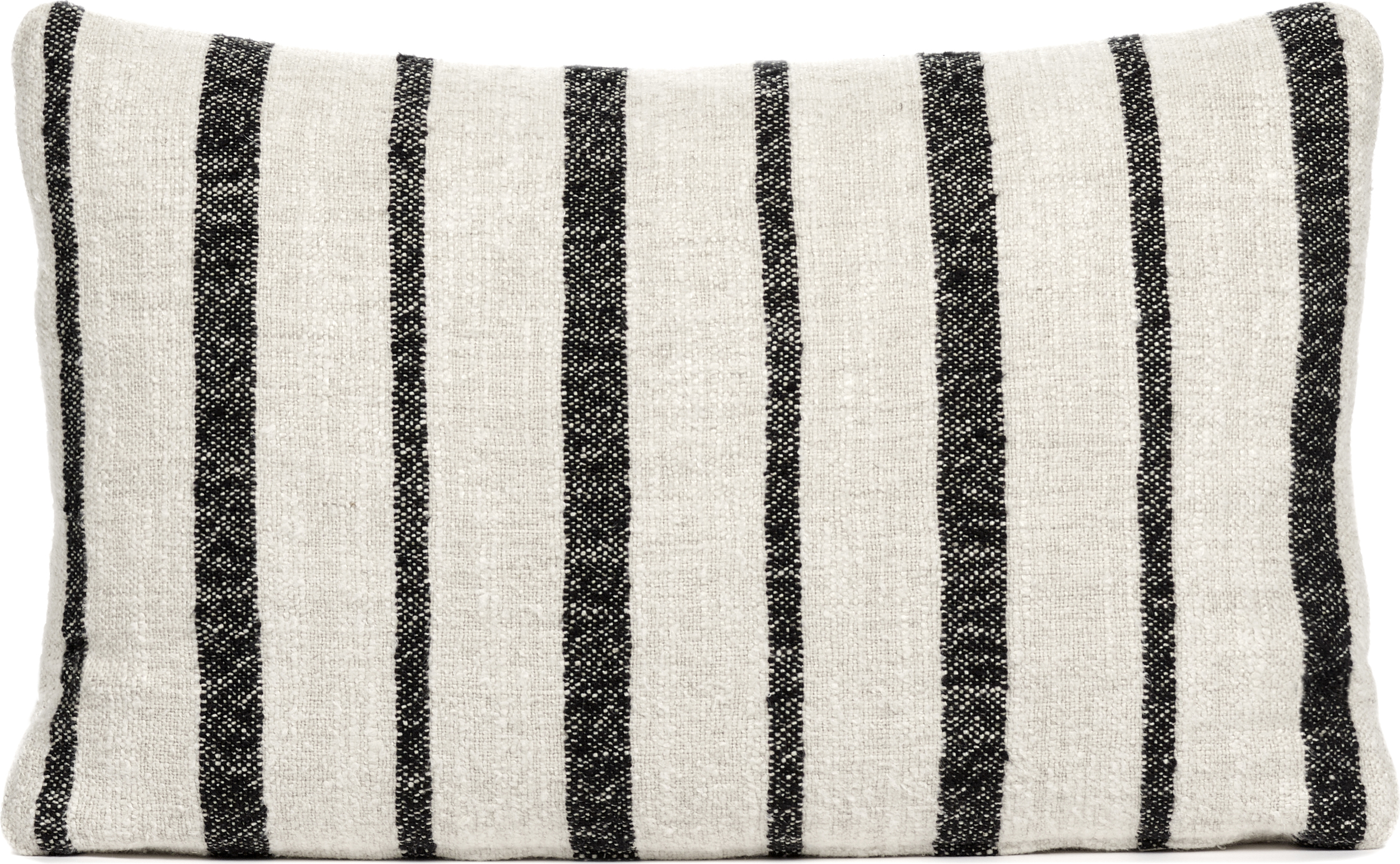 Poduszka dekoracyjna Rudolph w paski 40 x 60 cm kremowo-czarna